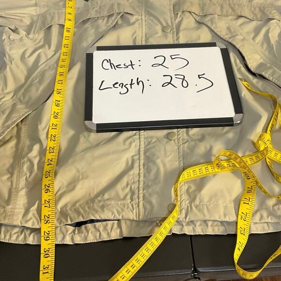 Vintage Columbia Omni Tech Khaki Zip Front Jacket Waterproof Breathable Size L - Picture 12 of 14